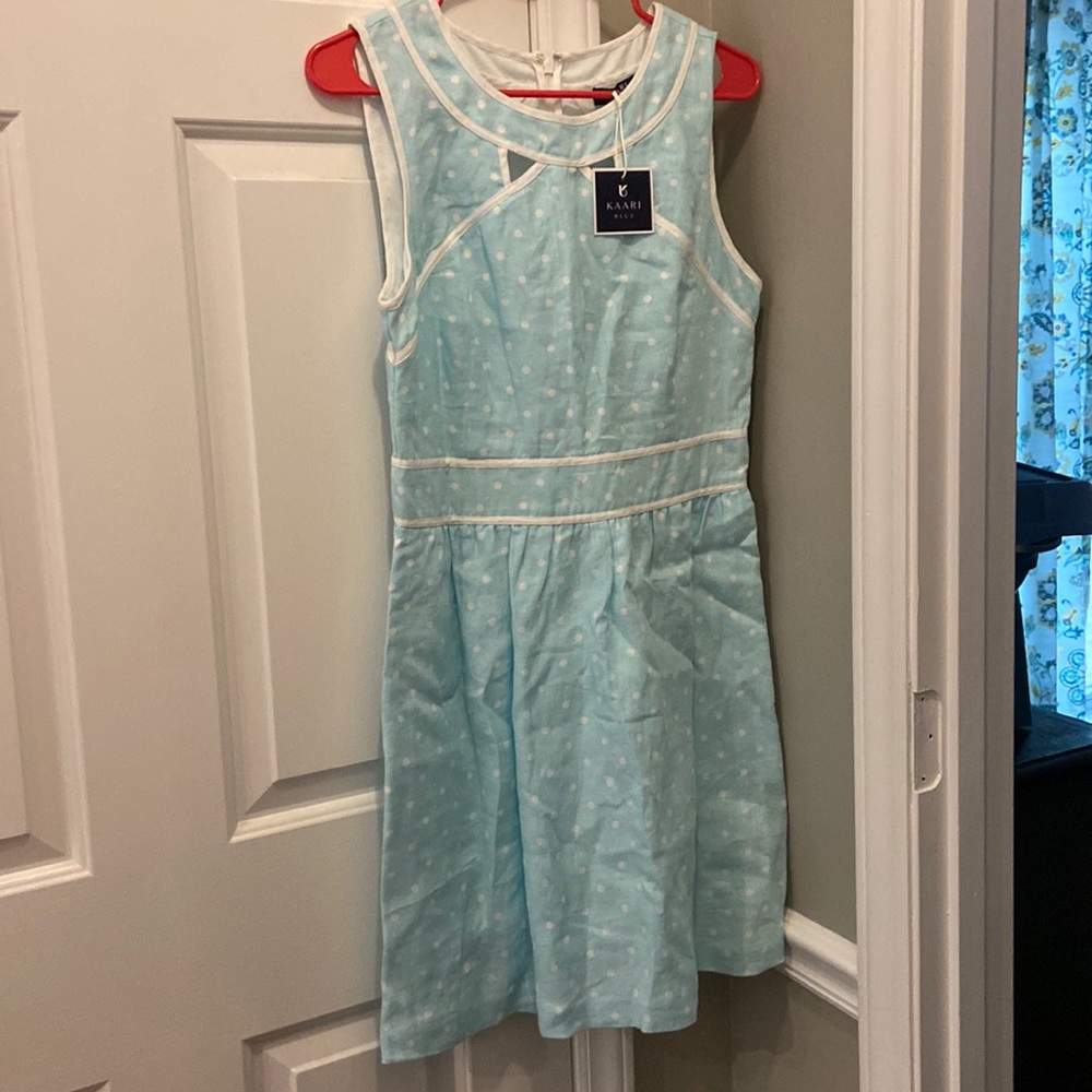 Kaari Blue 100% Linen Women’s Dress